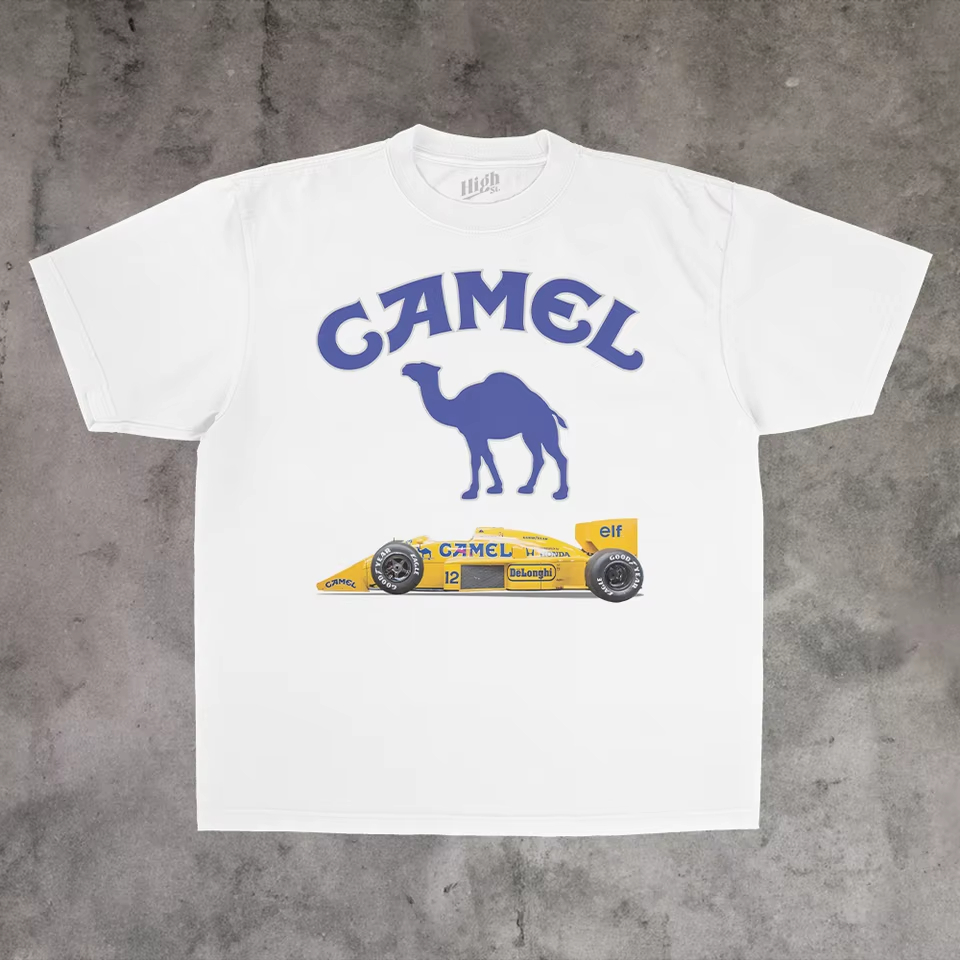 Streetwear Brand Vintage - Camiseta Vintage Racing Classic Camel Trendy